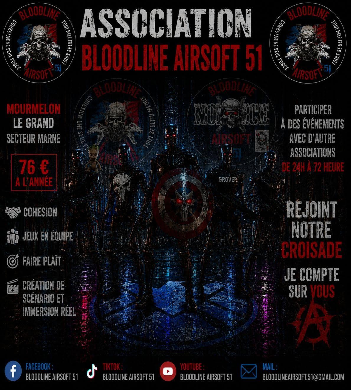 Affiche team airsoft bloodline 51